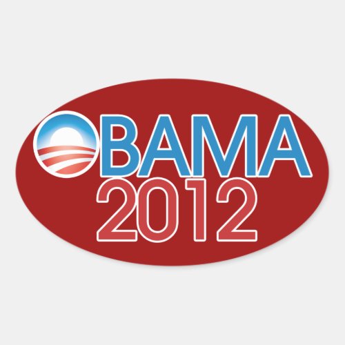 Barack Obama 2012 Oval Sticker