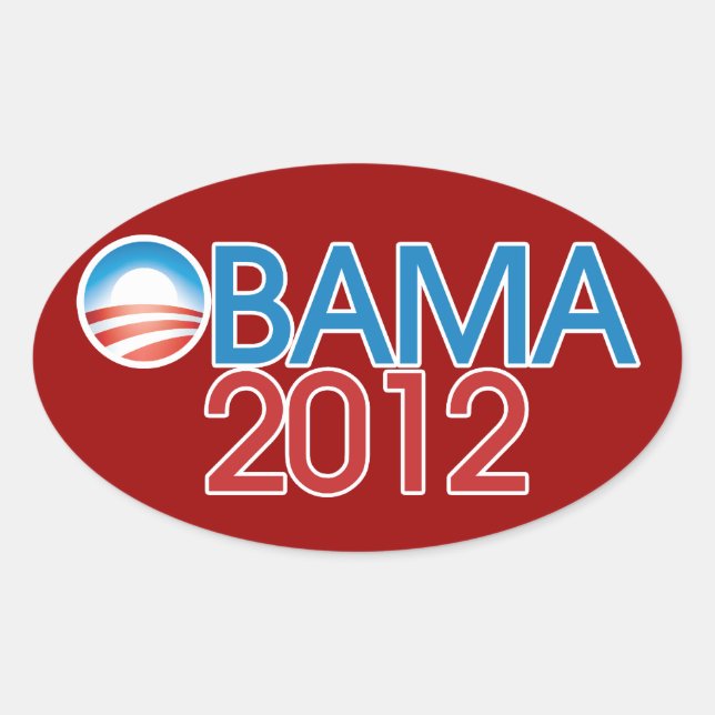 Barack Obama 2012 Oval Sticker (Front)
