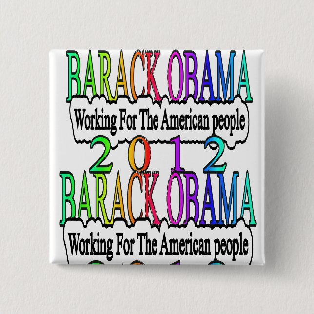 BARACK OBAMA 2012 PINBACK BUTTON (Front)
