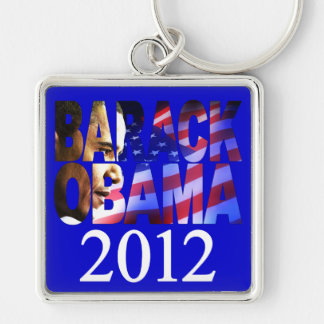 Barack Obama 2012 Profile Cutout Keychain