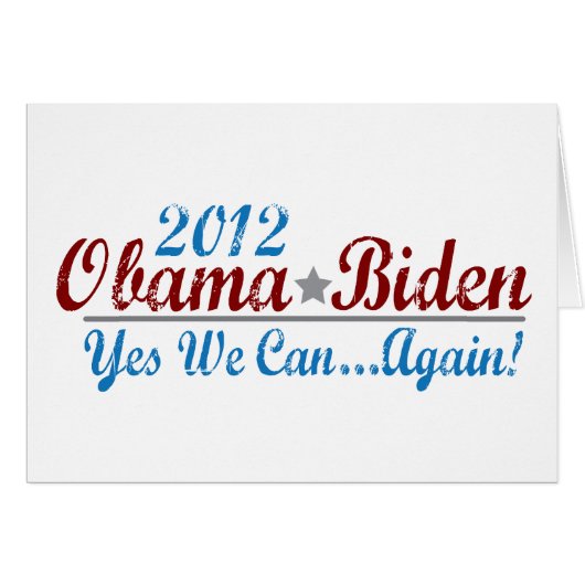 barack obama 2012 re-elect cards (Front Horizontal)