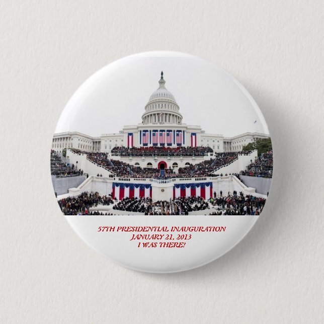 Barack Obama 2nd Inauguration "I Was There!" Pin (Front)