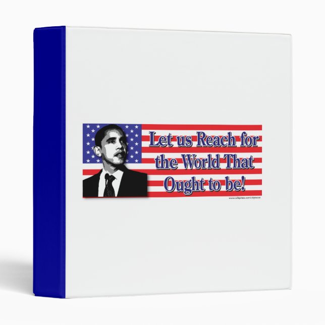 Barack Obama 3 Ring Binder (Front/Spine)