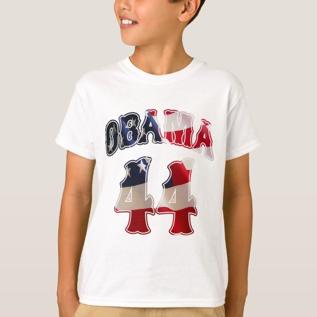 Barack Obama 44 flag t shirt (Front)