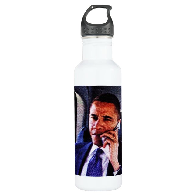BARACK OBAMA, 44TH AMERICAN PRESIDENT jug Stainless Steel Water Bottle (Front)