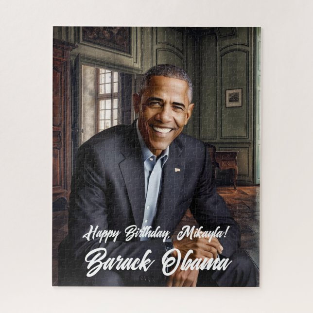  Barack Obama 44th President Birthday Jigsaw Puzzle (Vertical)