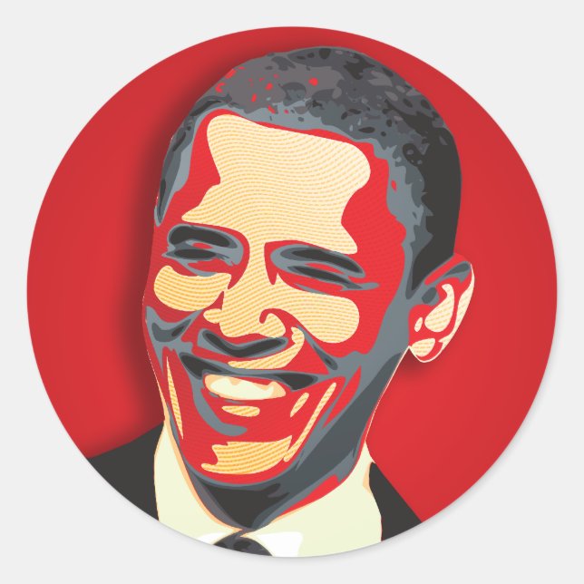 Barack Obama 44th President Classic Round Sticker (Front)
