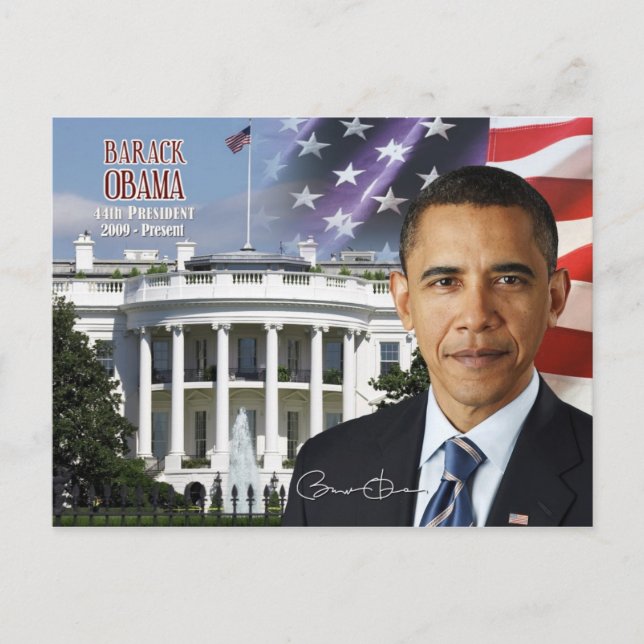 Barack Obama - 44th President of the U.S. Postcard (Front)