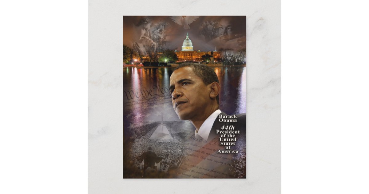 Barack Obama 44th President of the United States Postcard | Zazzle