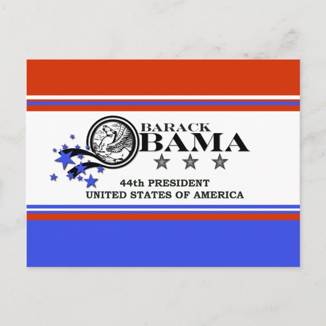 Barack Obama 44th President Postcard (Front)