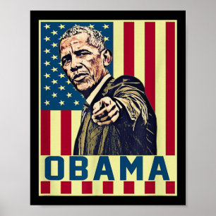 Barack Obama 44th Usa President Pop Art Vintage Us Poster