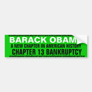 BARACK OBAMA A NEW CHAPTER IN AMERICAN HISTORY BUMPER STICKER