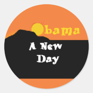 Barack Obama A New Day Sticker