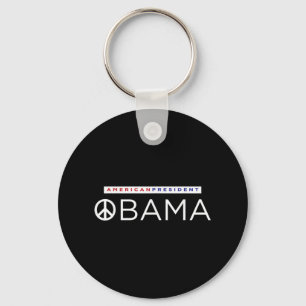 Barack Obama American President Peace Sign Keychain