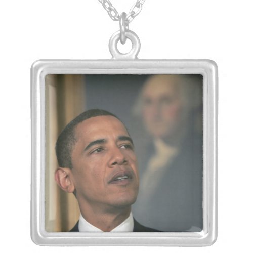 Barack Obama announce his intent to nominate Silver Plated Necklace