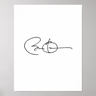BARACK OBAMA AUTOGRAPH -.png Poster