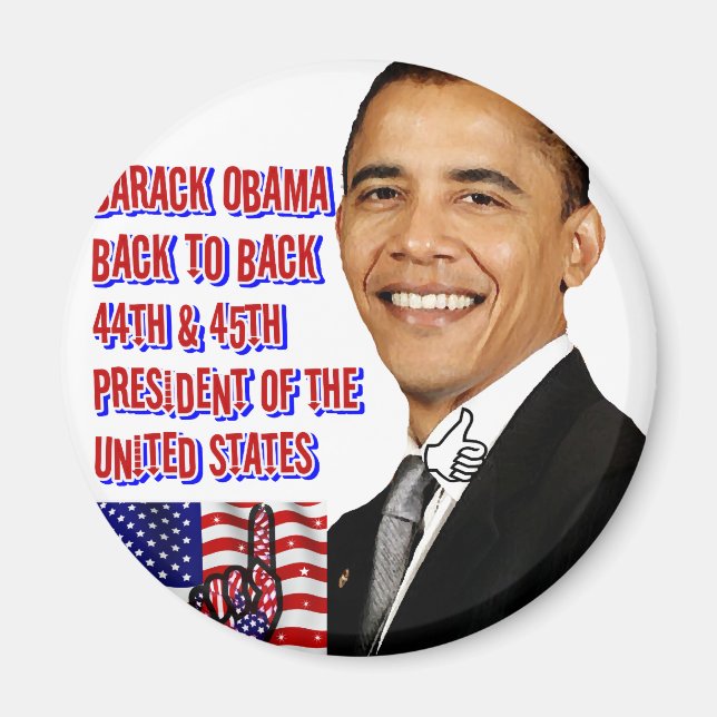 Barack Obama,Back To Back_ Magnet (Front)