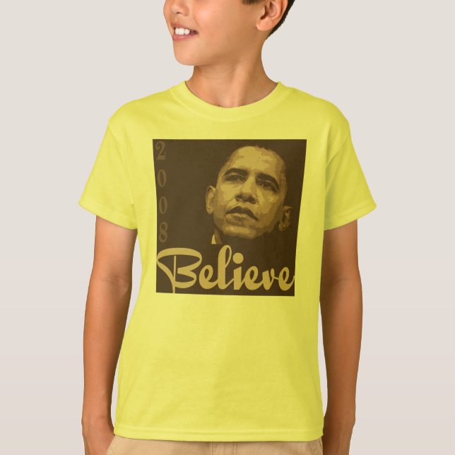 Barack Obama Believe Kid's T-shirt (Front)