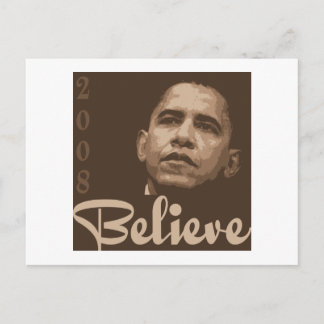 Barack Obama Believe Postcard