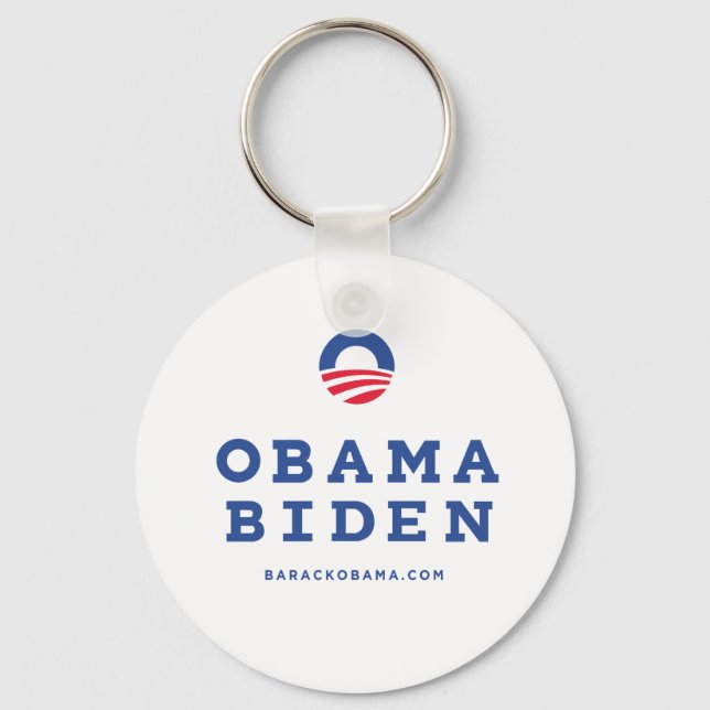 Barack Obama Biden 2012 With "O" Logo Keychain (Front)