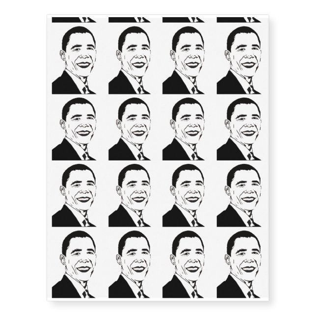 Barack Obama Black Lives Matter  Temporary Tattoos (Front)