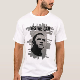 Barack Obama (Both sides) - Asphalt Stencil T-Shirt