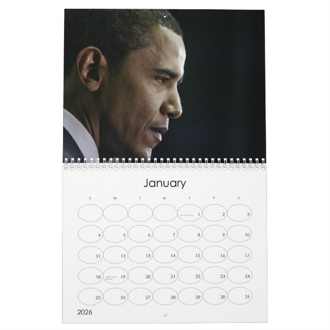 Barack Obama Calendar (Jan 2026)