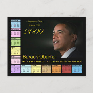 Barack Obama Calendar Postcard