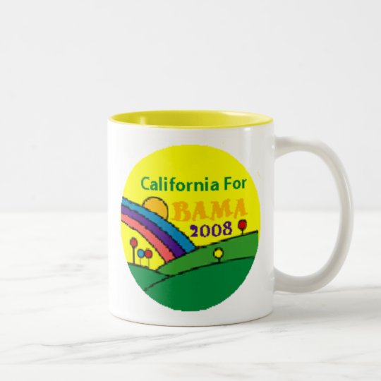 Barack Obama California Rainbow Two-Tone Coffee Mug