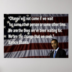 Barack Obama Change quote Poster