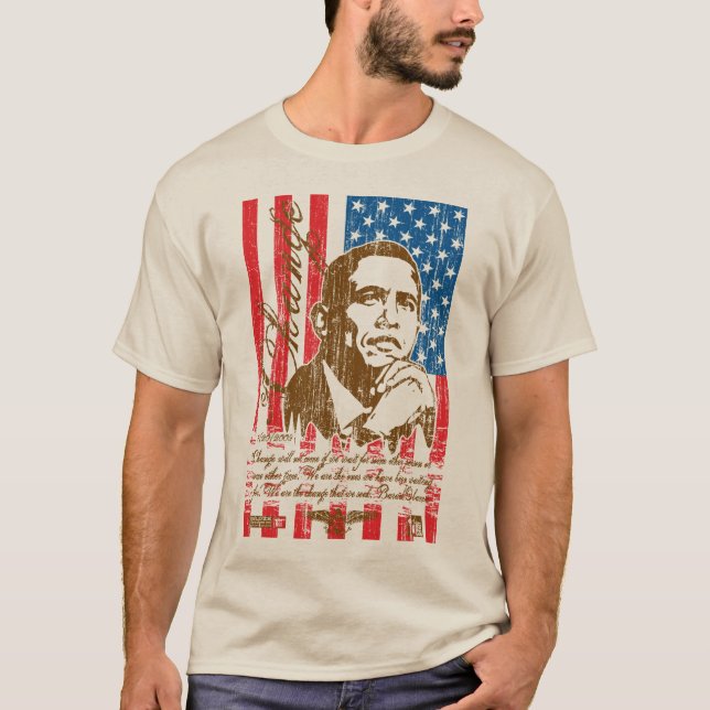 Barack Obama - Change (vintage) T-Shirt (Front)