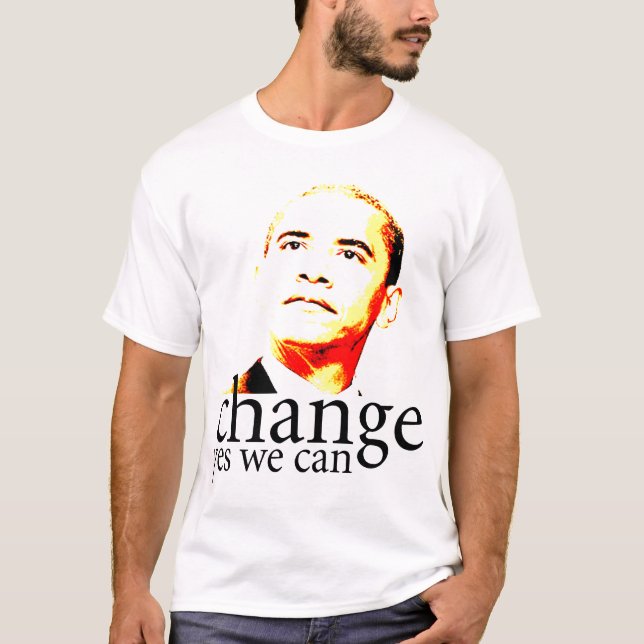 Barack Obama change yes we can T-Shirt (Front)