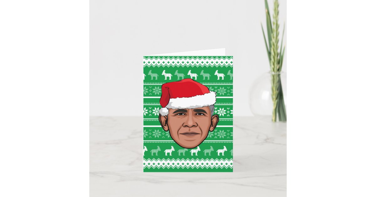 BARACK OBAMA Christmas Card Zazzle BARACK OBAMA Christmas Card Zazzle