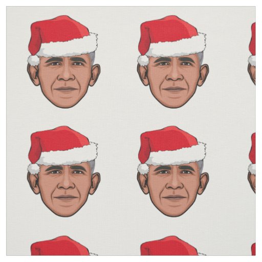 BARACK OBAMA Christmas Fabric