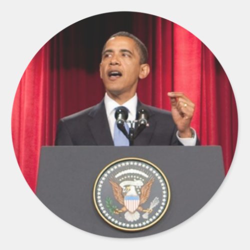 Barack Obama Classic Round Sticker