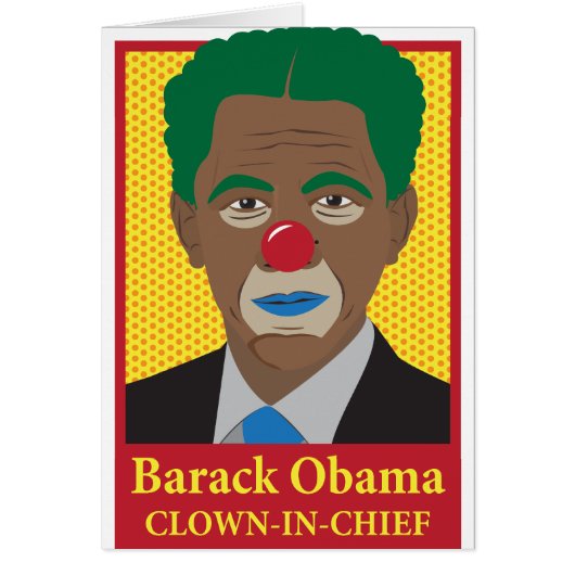 Barack Obama Clown Cards (Front)