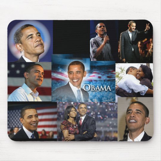 Barack Obama Collage Mouse Pad Zazzle Com