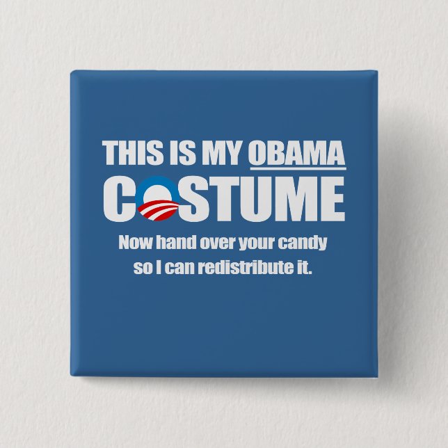 Barack Obama Costume Button (Front)