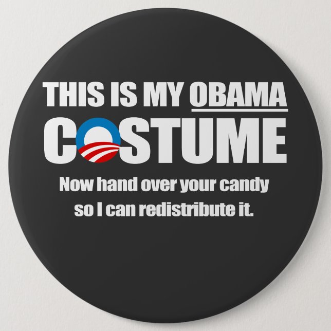 Barack Obama Costume Button (Front)