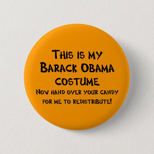 Barack Obama Costume Button (Front)