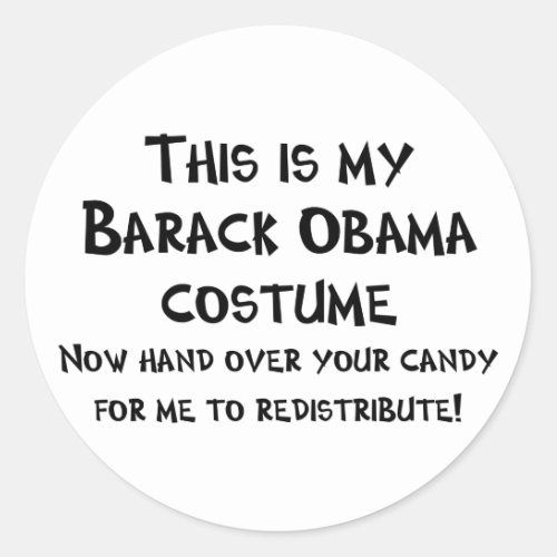 Barack Obama Costume Classic Round Sticker