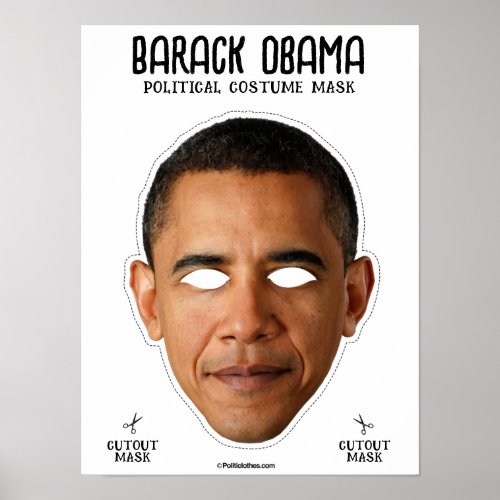 Barack Obama Costume Mask Poster