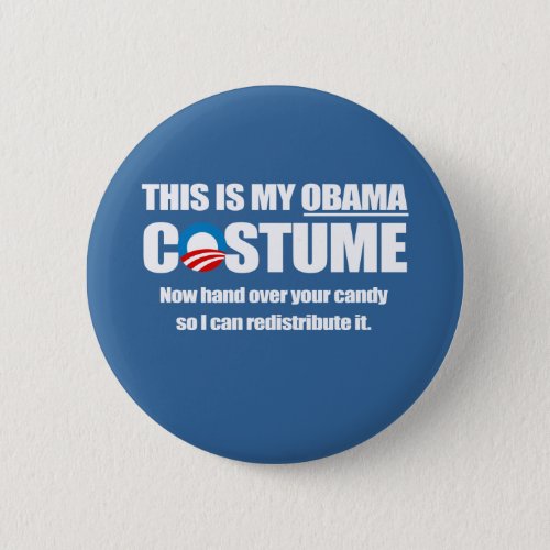 Barack Obama Costume Pinback Button