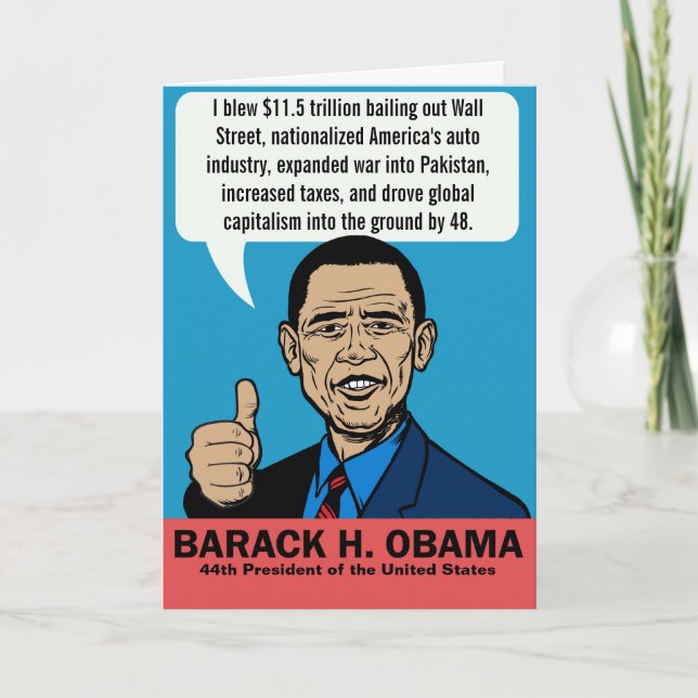 Barack Obama Customizable Card (Front)