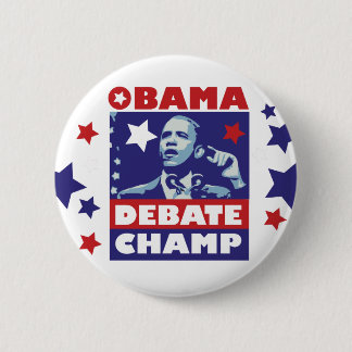 Barack Obama Debate Champion Pinback Button