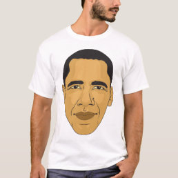 Barack Obama Digital Face Illustration Tee