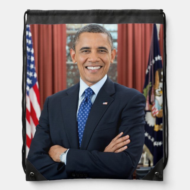 Barack Obama Drawstring Bag (Front)