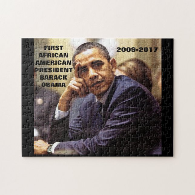 BARACK OBAMA FIRST NEGRO AMERICAN PRESIDENT puzzle (Horizontal)