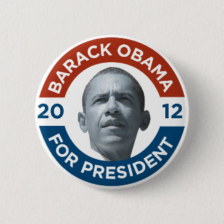 Barack Obama For President 2012 Pinback Button