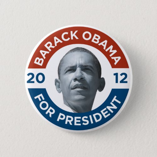 Barack Obama For President 2012 Pinback Button